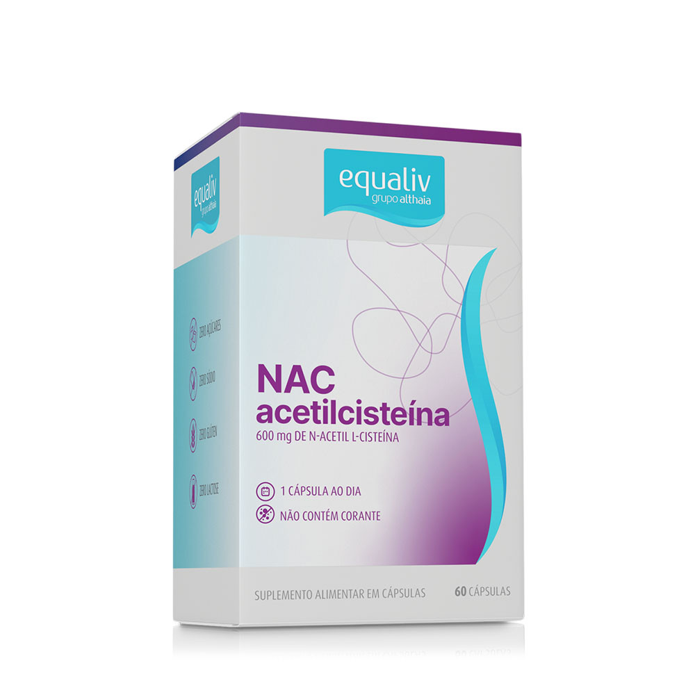 Acetilcisteína (NAC) 600 mg - 60 Cápsulas em Oferta na Shopee