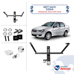 Engate Reboque Reforcel Fixo Fiat Siena 1997 até 2008 2009 2010 2011 2012 2013 2014 2015 2016