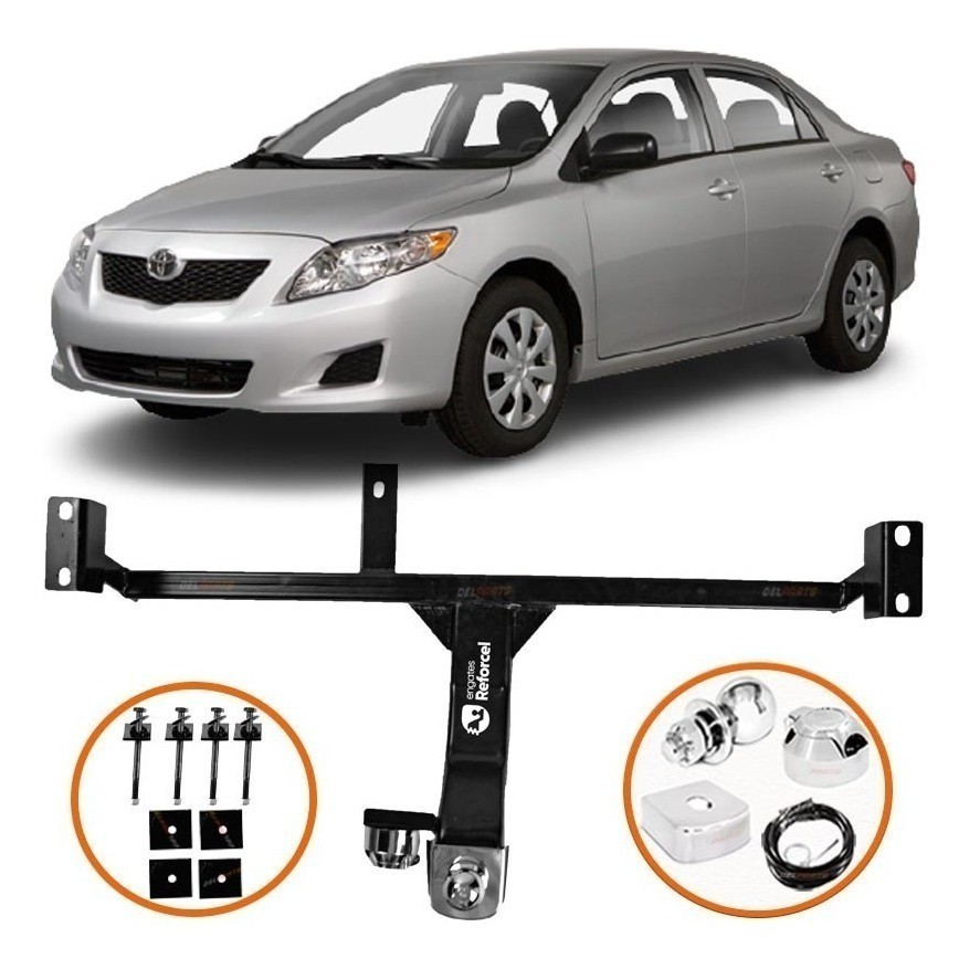 Engate Reboque Rabicho Toyota COROLLA 2008 A 2013 Inmetro Até 500kg Forte e Resistente bOM