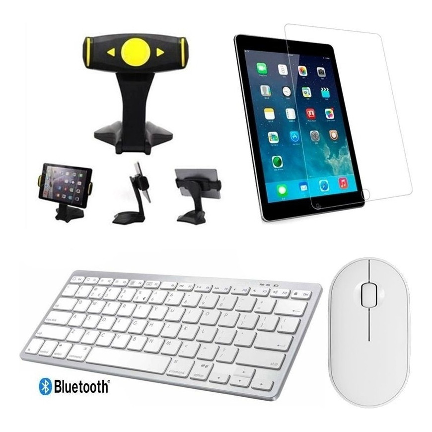 Kit Home iPad Air 4 10.9  Suporte + Teclado + Mouse + Pel