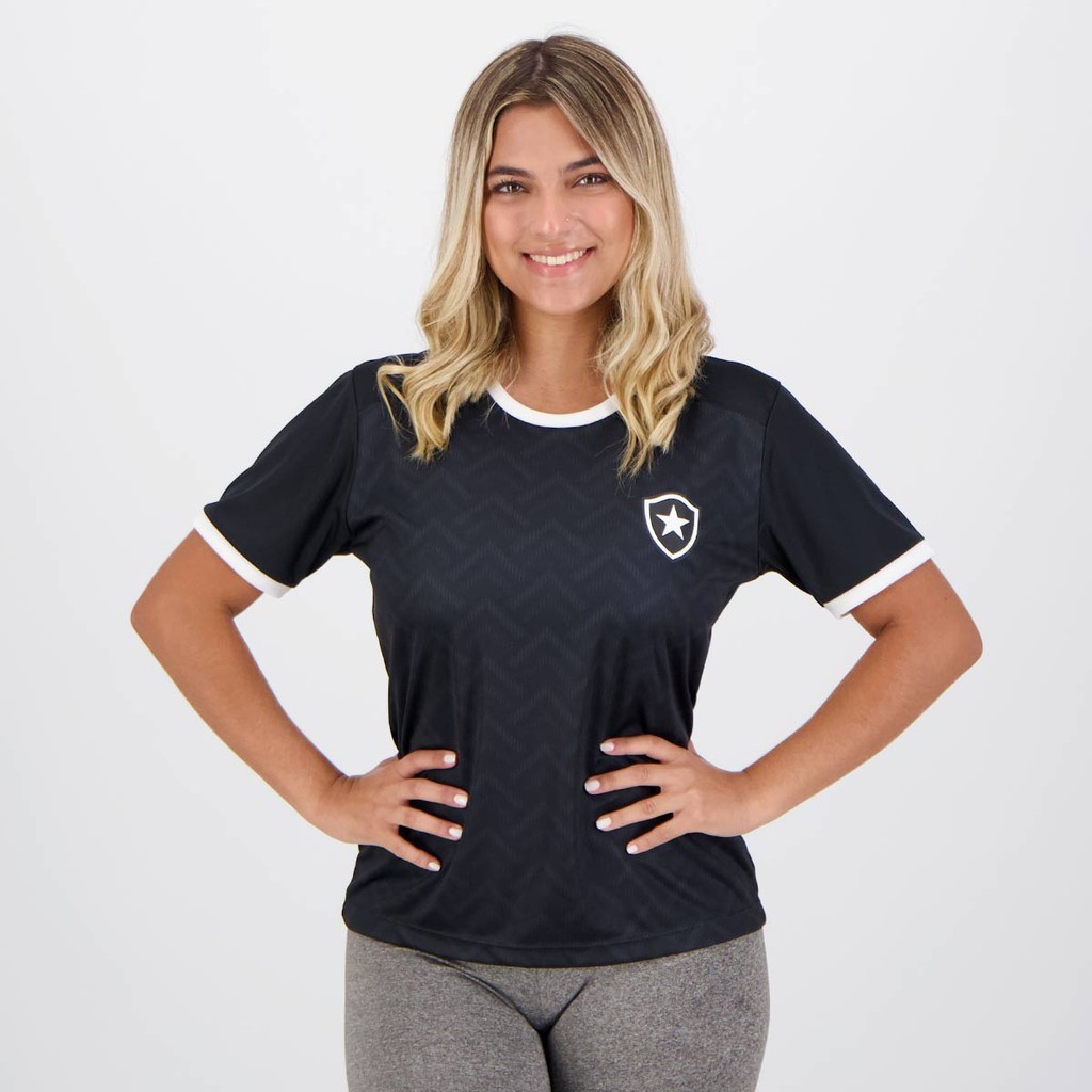 Camisa Botafogo Chalkboard Feminina Preta em Oferta na Shopee