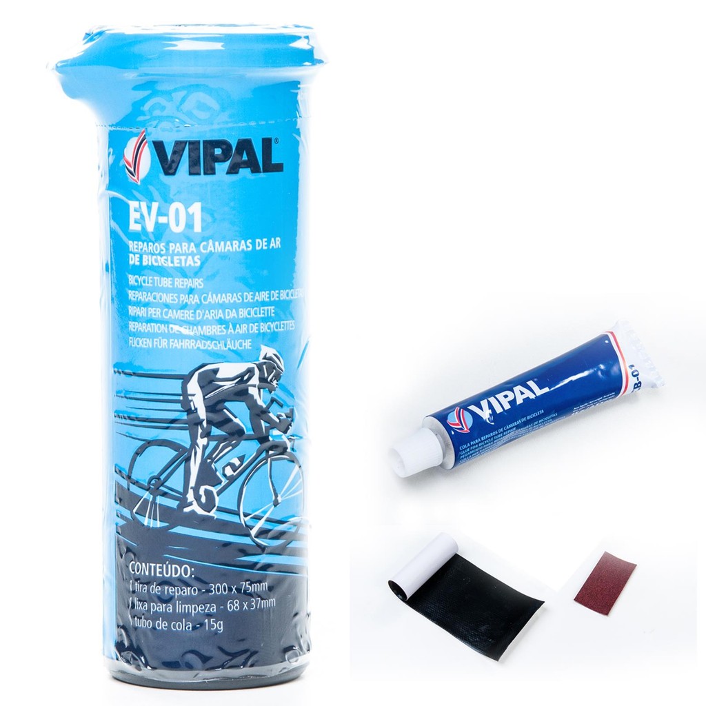 Kit Estojo Remendo Vipal Reparo Selante Para Câmaras Bike em Oferta na Shopee