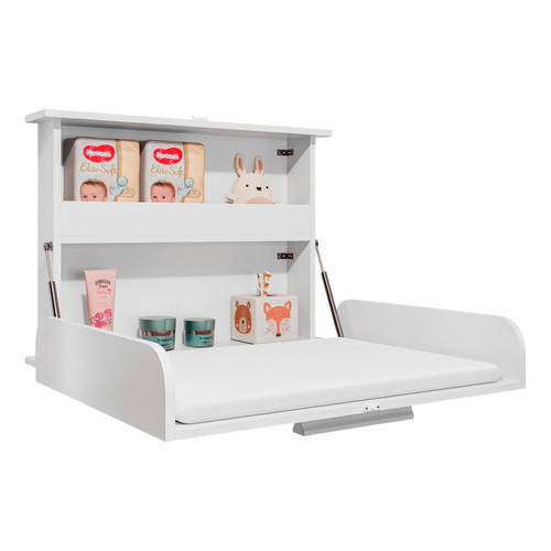 Trocador De Parede Branco Com Colchão Macio Multifuncional em Oferta na Shopee