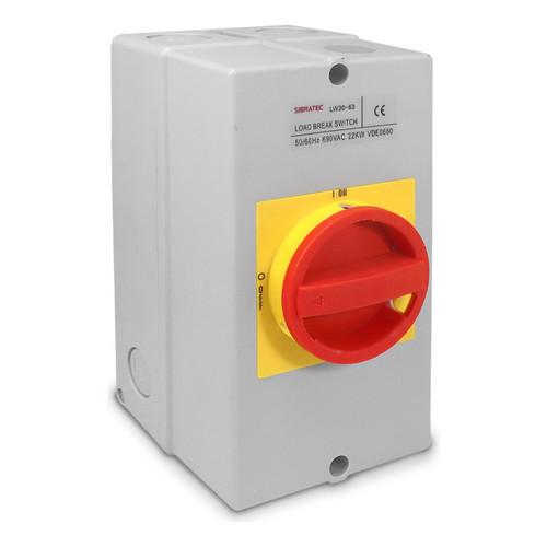 Chave Seccionadora Rotativa Tripolar 63A LW30-63 - Sibratec - Em caixa Plástica IP65