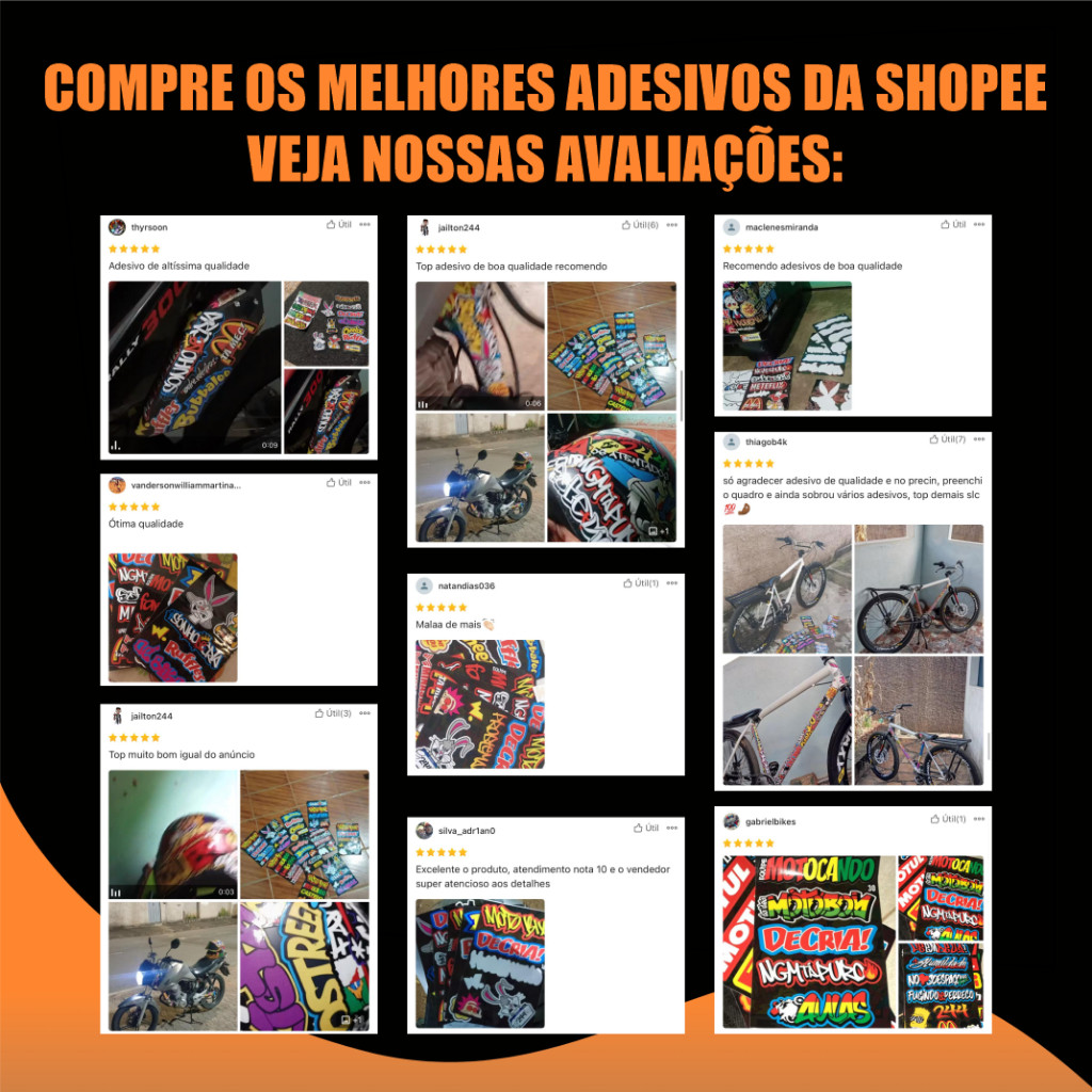 KIT 10 CARTELAS DE ADESIVOS LAMINADAS NÃO RISCA E NÃO DESBOTA LANÇAMENTO ALTA QUALIDADE MOTO CAPACETE BIKE CARRO