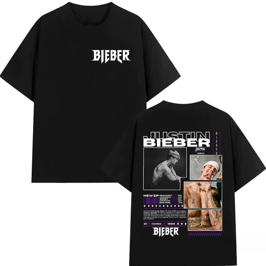 Camiseta Premium em Algodão PuroSISI Camiseta T-shirt Unissex Algodão Justin Bieber Drew New Ep camisa justin bieber