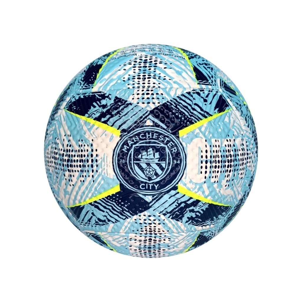 Bola de Futebol PVC/PU  Nº 5 - Amarela e Azul - Manchester City Futebol e Magia - 1892