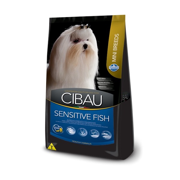 Cibau Sensitive Fish Mini Breeds 10,1kg - Ração para Cães Adultos de Raças Pequenas Sensíveis