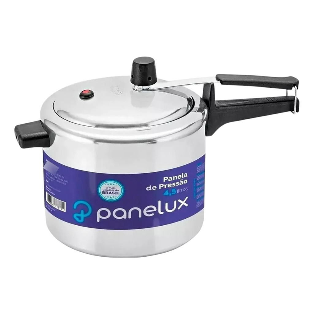 Panela De Pressão 4,5 Litros Panelux Classic Aluminio Polido em Oferta na Shopee