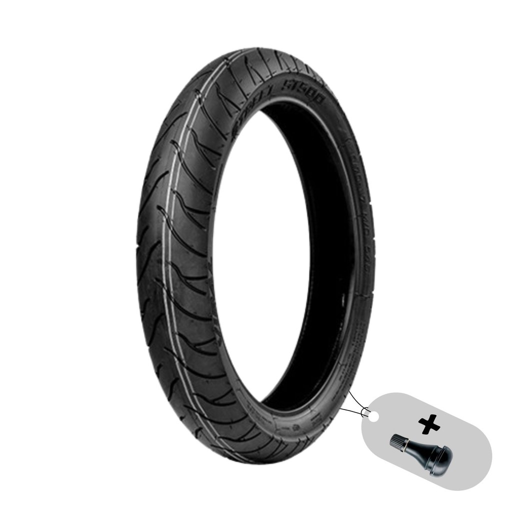 Kit Pneu Moto Vipal ST500 90/90-14 Dianteiro PCX 150 Uso Sem Câmara + VALVULA PNEU S/C TR-412
