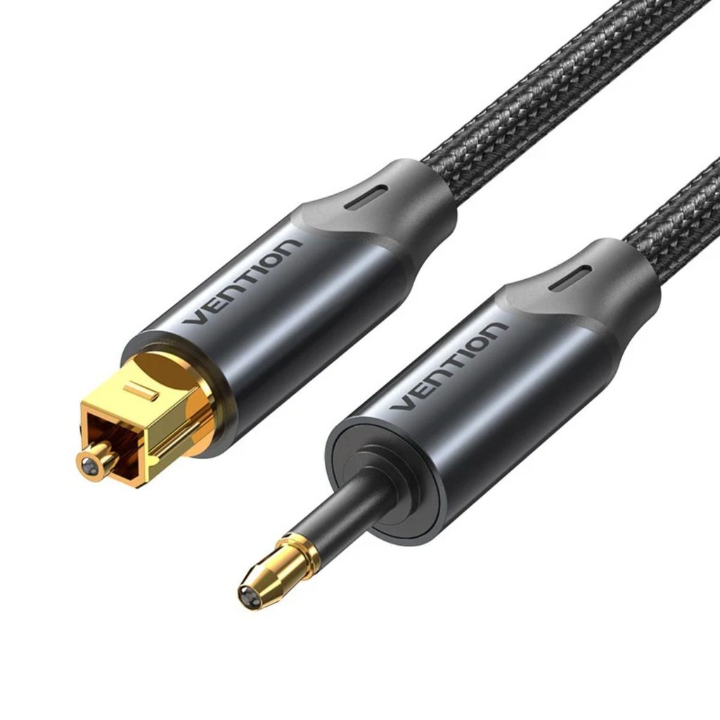 Cabo De Áudio Fibra Óptica Mini Toslink para Toslink 1,5m