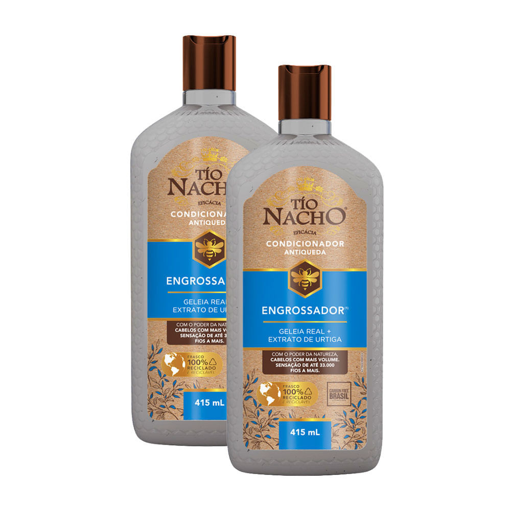 Kit 2 Condicionador Tio Nacho Antiqueda Engrossador 415ml - Beauty