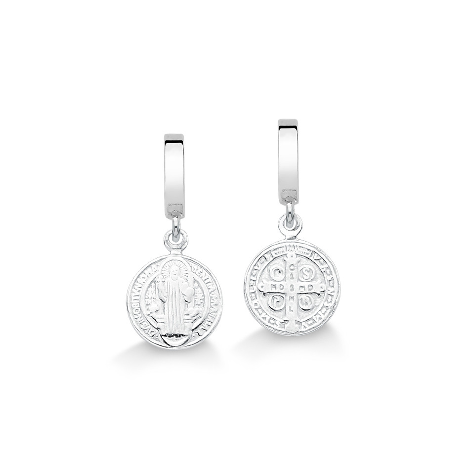 Berloque Medalha São Bento Prata 925 em Oferta na Shopee