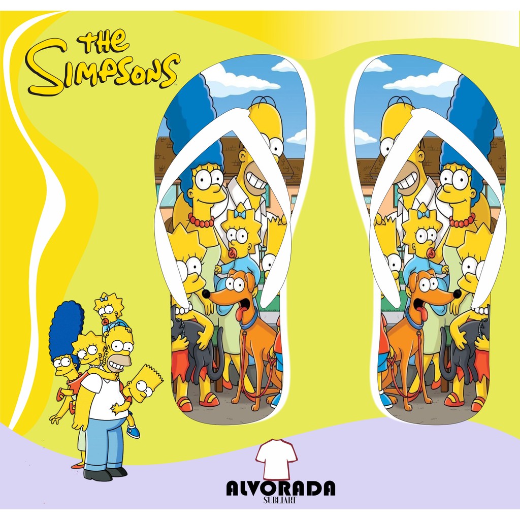 Chinelo Sandália Os Simpsons Personalizado Personagem Desenho Adulto Infantil em Oferta na Shopee