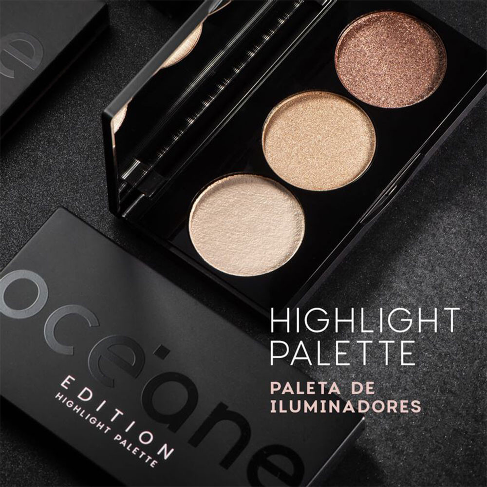 Detalhes do Kit Océane Edition Paleta Hightlight e Paleta de Contorno (2 produtos)