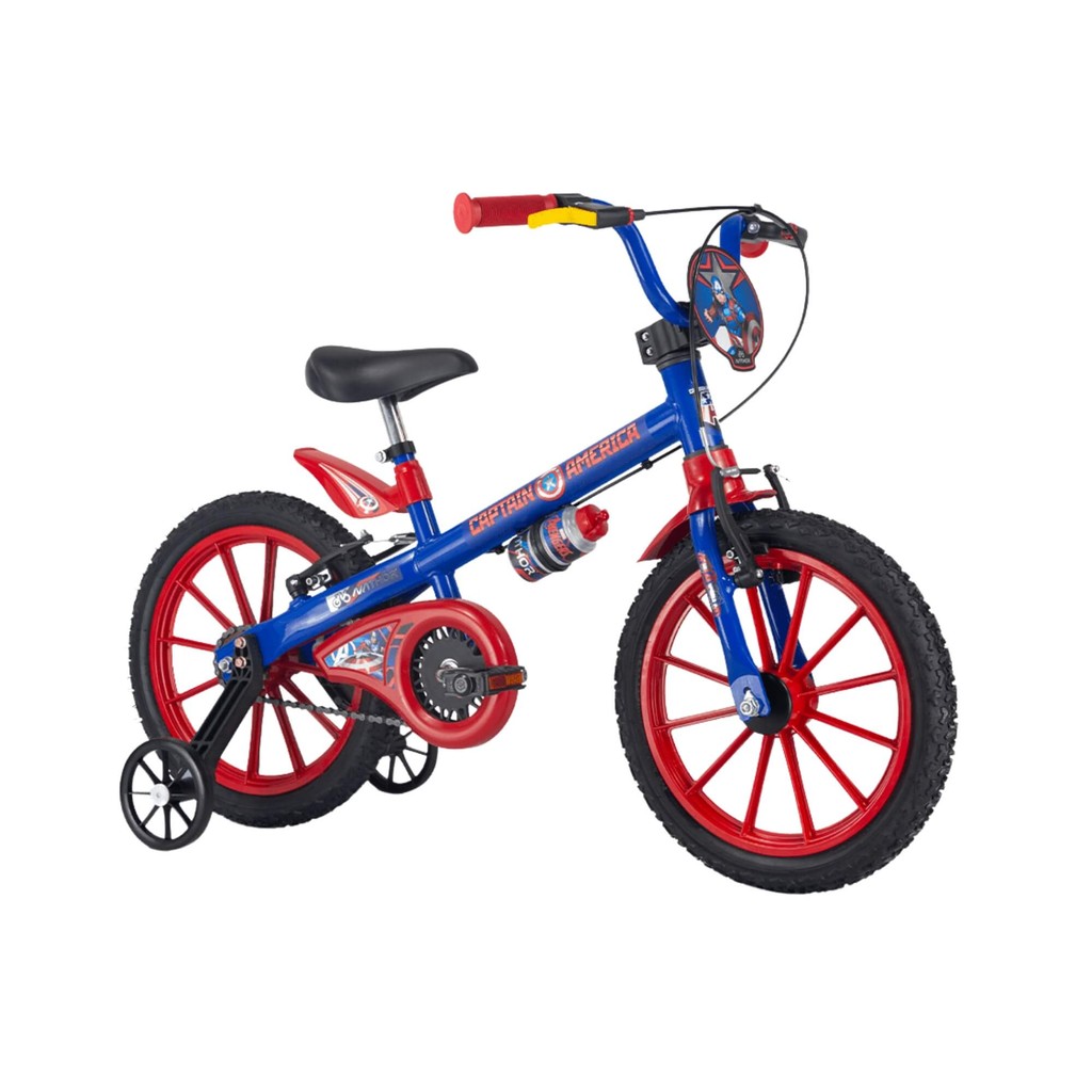 Bicicleta Infantil Aro 16 Capitão América Marvel Nathor com Rodinhas - 101250160012