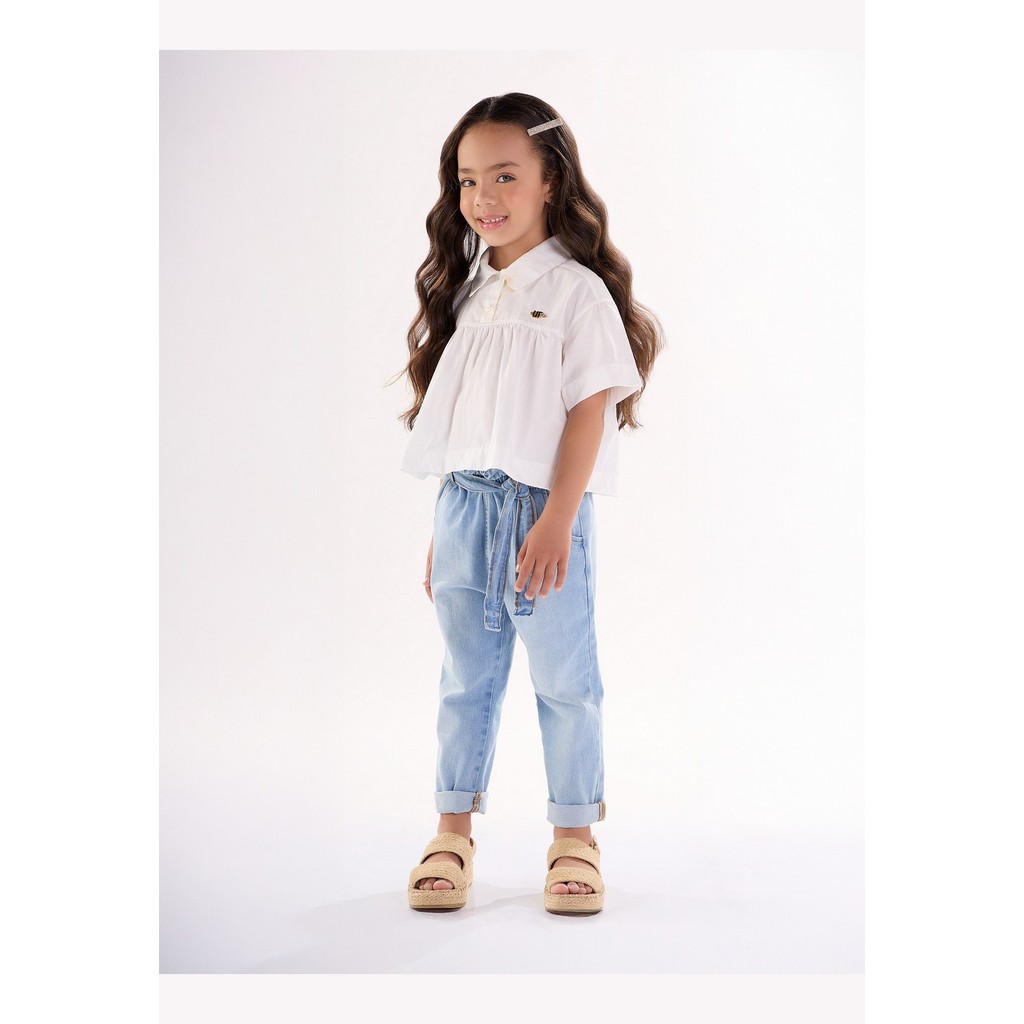 Bata Manga Curta Infantil para Menina Up Baby