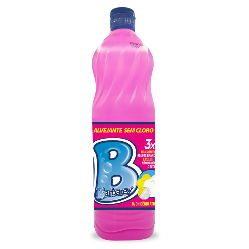 Alvejante de Roupas Tira Manchas Sem Cloro Barbarex 1 litro em Oferta na Shopee