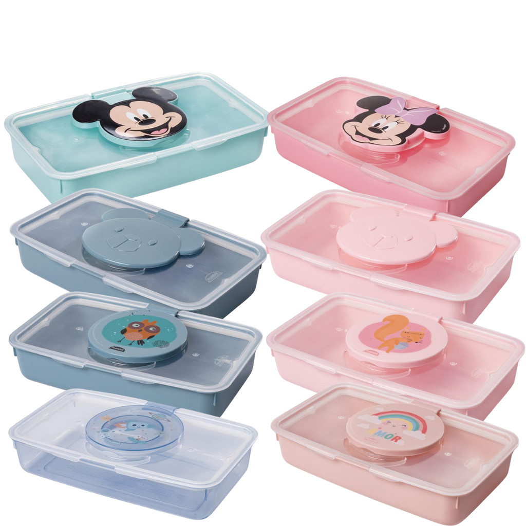Porta Lenço Umedecido para Bebê Viagem Passeio Maternidade Recipiente para Lenço Bebê Plasutil