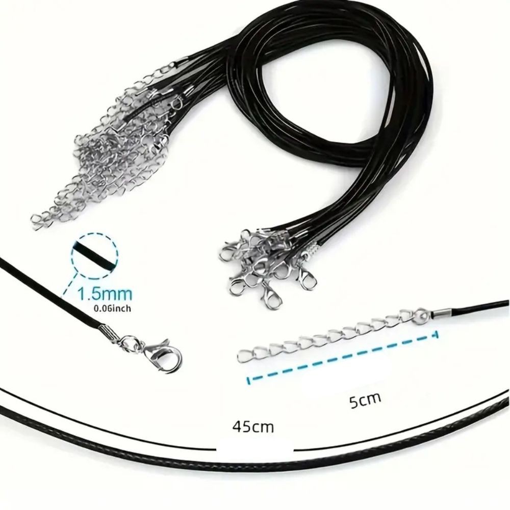 Colar 10 pçs fio de couro sintético  p/ colar gargantilha regulável em Oferta na Shopee
