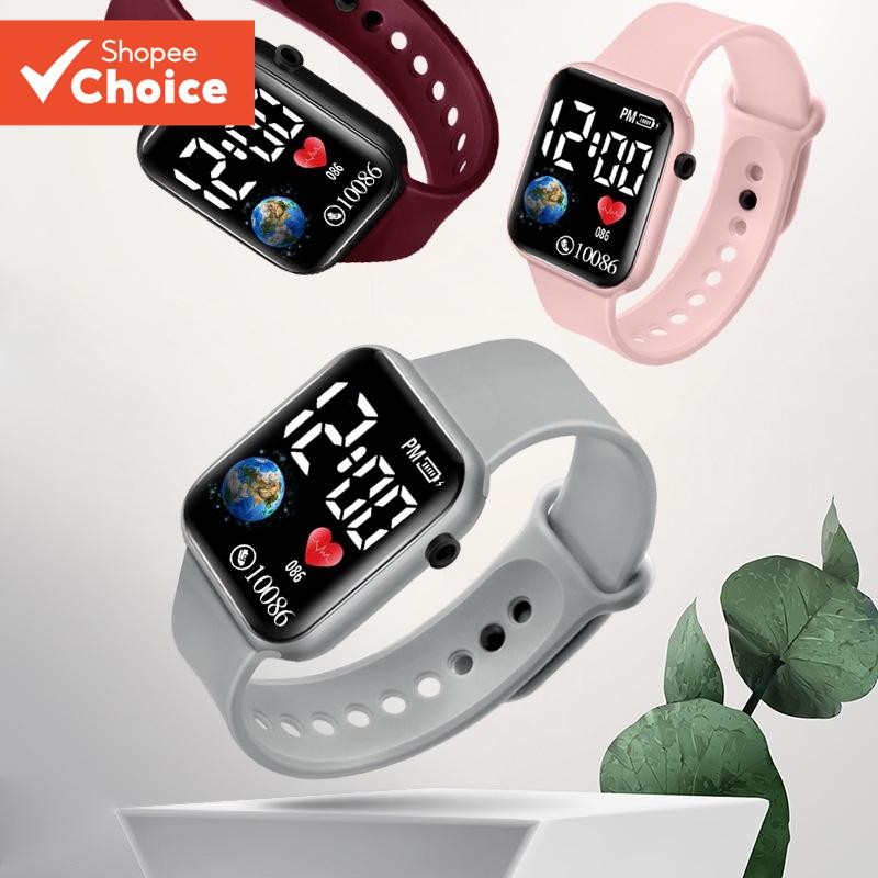 Relógio Digital LED À Prova D'água Para Crianças/Meninos/Meninas/Pulseira De Silicone