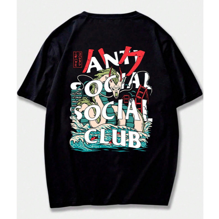 Camiseta Algodão Anti Social Club Dragão