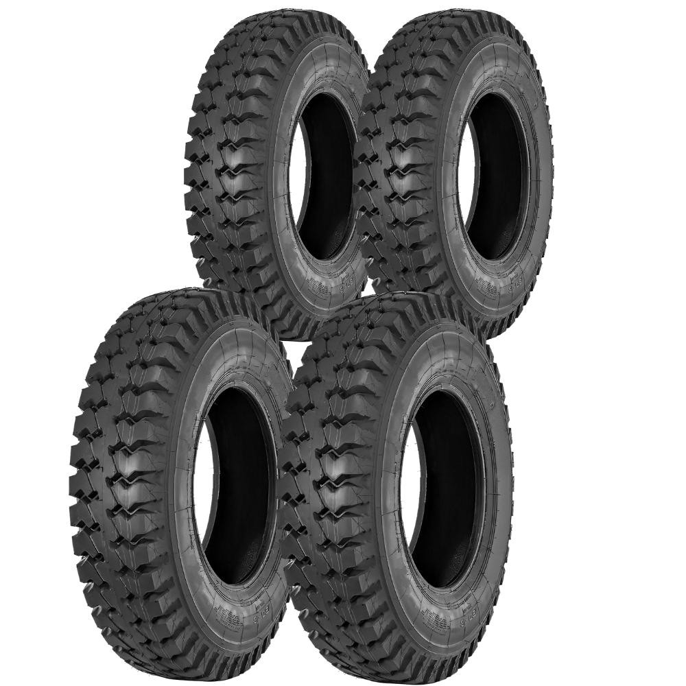 Kit 4 Pneus 7.50-16 Borrachudo 16 Lonas 125/121K LP10 BBW