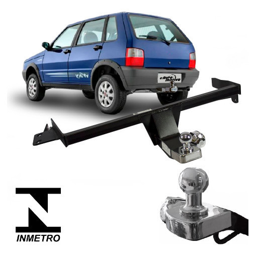Engate Fiat Uno 2004 A 2015 Reforcel 500kg Protetor Reboque Bom bOM
