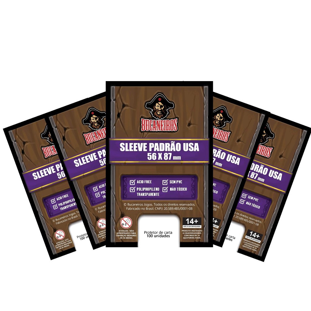 Sleeves Padrão USA Uno 500 Protetores Transparente 56X87 Mm