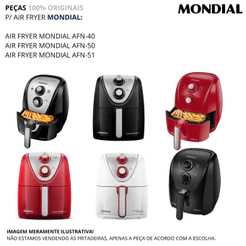 KIT COMBO PEÇA ORIGINAL P/ AIR FRYER MONDIAL AFN40 AFN50 AFN51