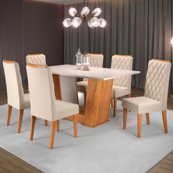 Mesa de Jantar 6 Lugares Impala - Pnr Móveis