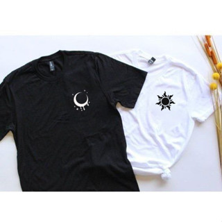 Kit 2 Camiseta Casal Namorados Sol e Lua 100% Algodão Premium em Oferta na Shopee