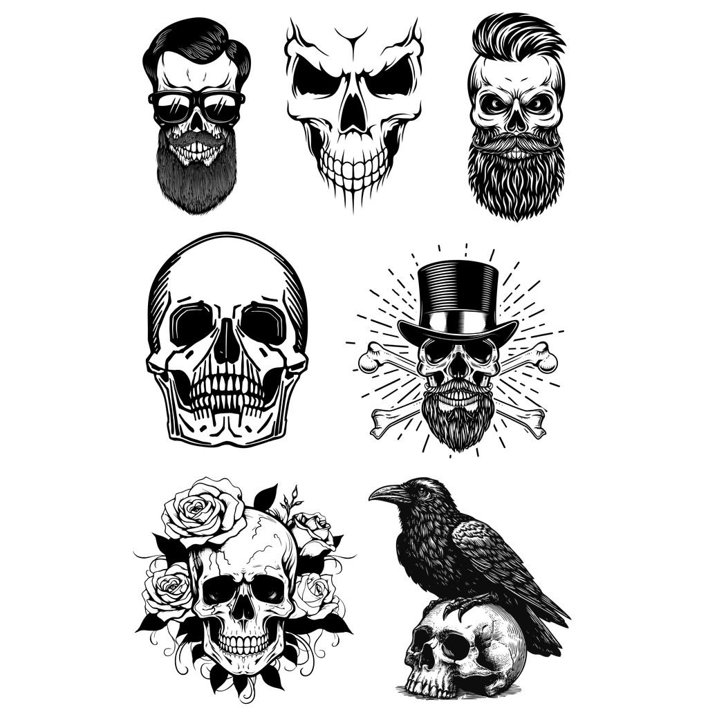 Stickers Adesivos Caveira - mod 2 -  Alto relevo - "APLIQUE VC MESMO".