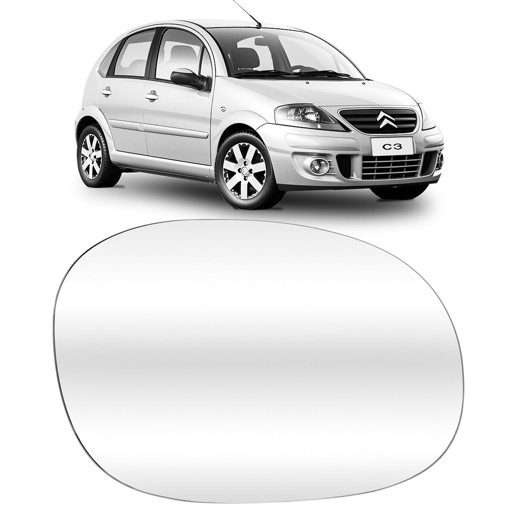 Lente De Retrovisor Citroen C3 2004 Até 2012 Convexo em Oferta na Shopee