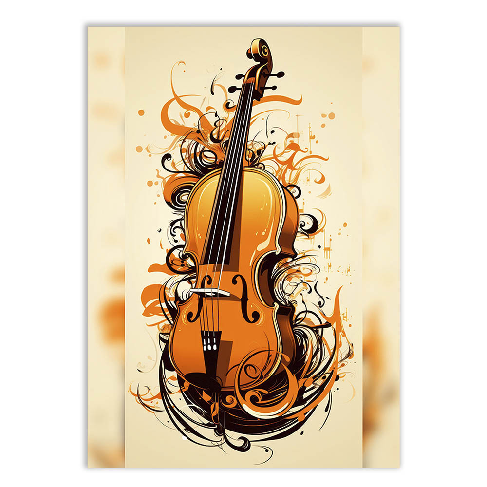 Placa Decorativa Violoncelo Instrumento Musical
