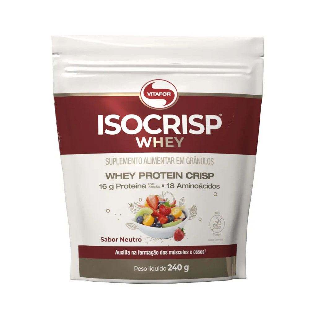 Isocrisp Whey Pouch Sabor Neutro Refil 240G Vitafor