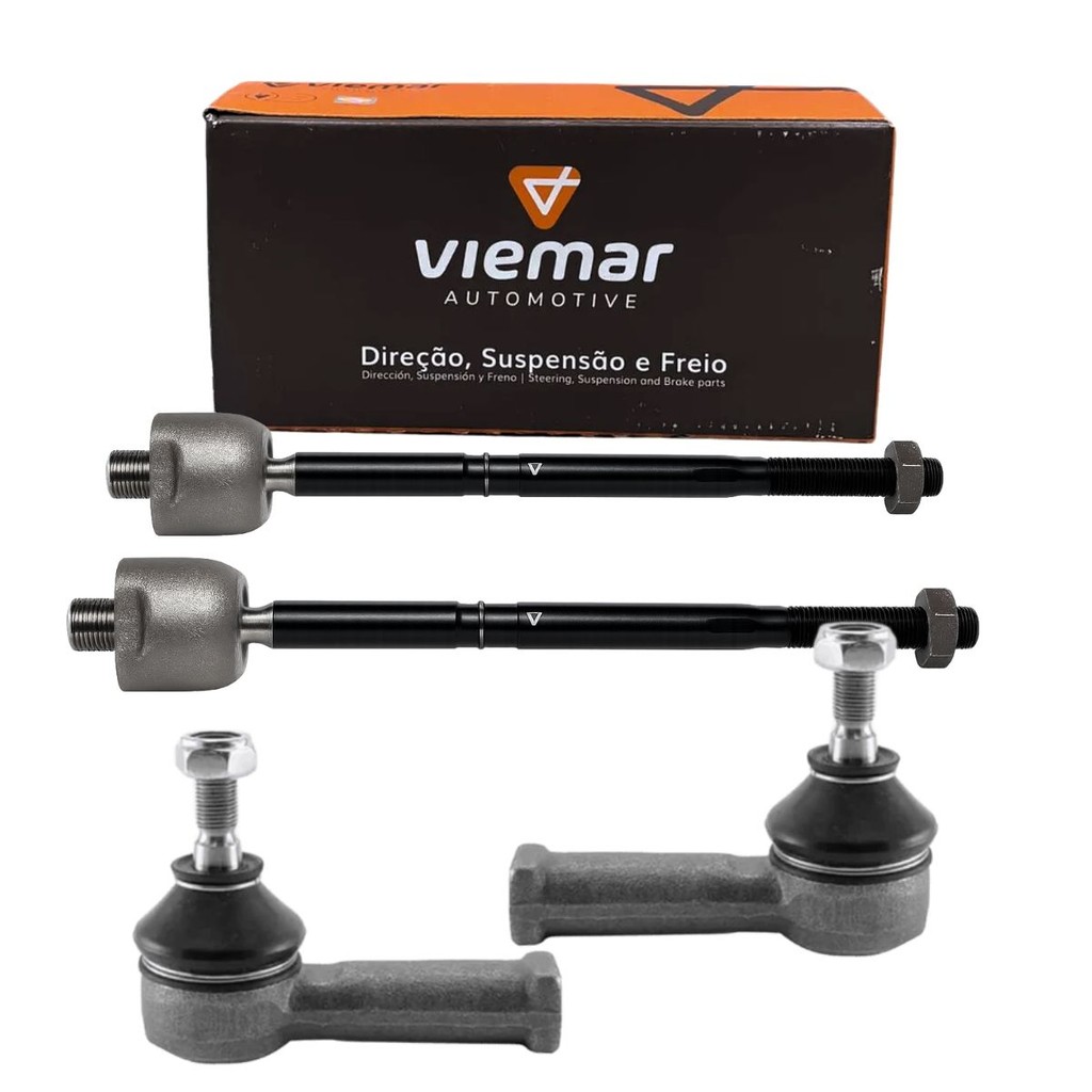 Kit Terminal Ponteira + Terminal Barra Axial Prisma Celta Classic Corsa Direcao Hidraulico Viemar