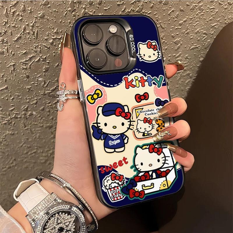 Capinha Capa Anti-impacto de Hello Kitty para iPhone xs max xr 7/8 13 14 15 16 12 11 pro max plus normal case em Oferta na Shopee