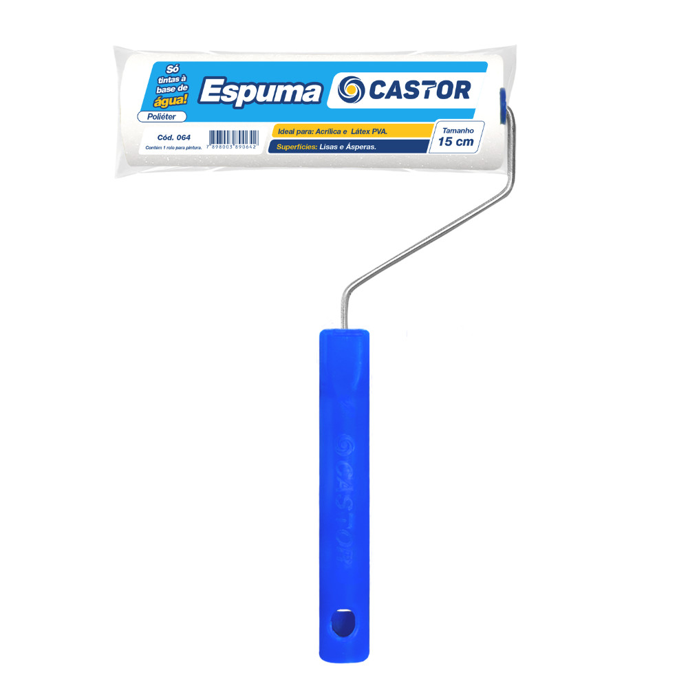Rolo de Espuma Branca Poliéter 15CM - Castor - Home & Living