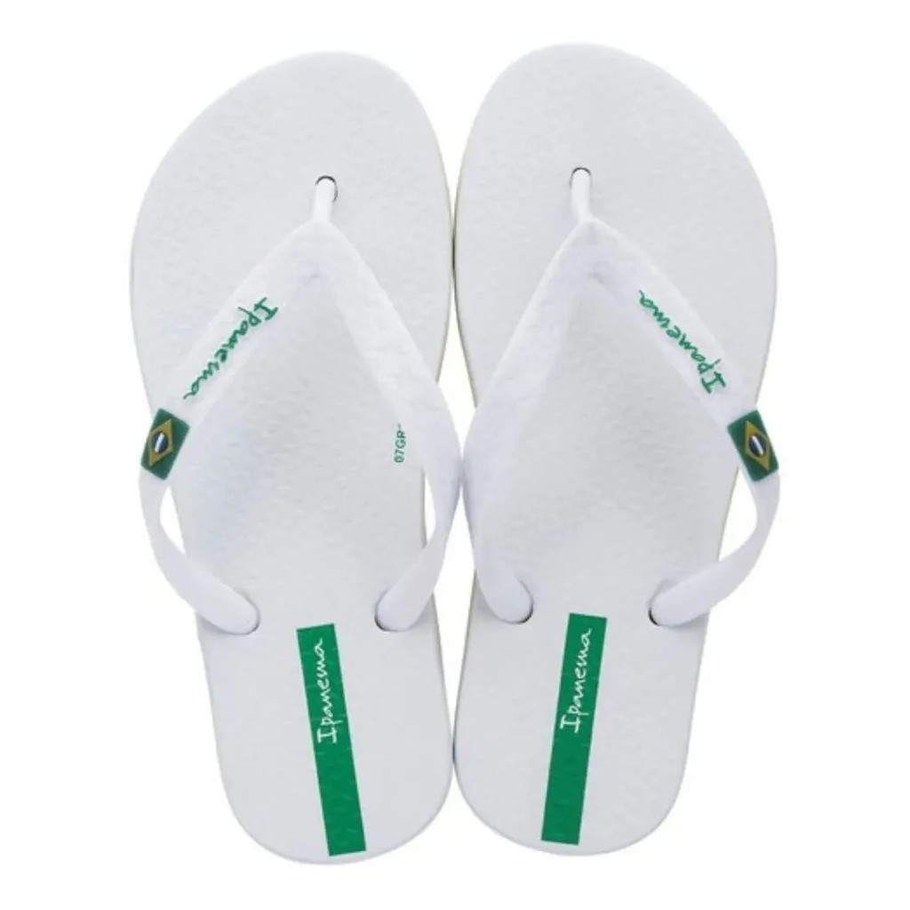 CHINELO DE DEDO IPANEMA FEMININO BRASIL BRANCO E VERDE