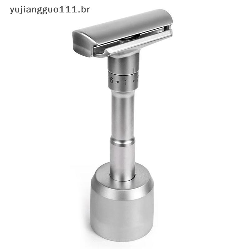 # Novo Razor Solo Stand/Base Suporte De Barbear De Segurança Ajustável Em Liga De Alumínio Escovado . em Oferta na Shopee