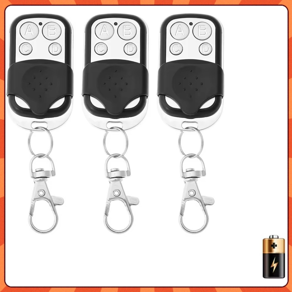 Kit 3 Controles Remoto Compatível 433Mhz Portão Electrónico Garagem 4 Botões Residencial