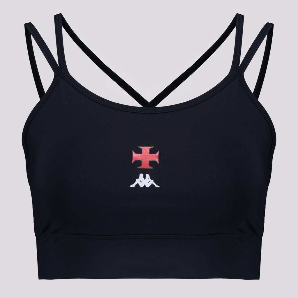 Top Kappa Vasco Supp Aimee Feminino Preto em Oferta na Shopee