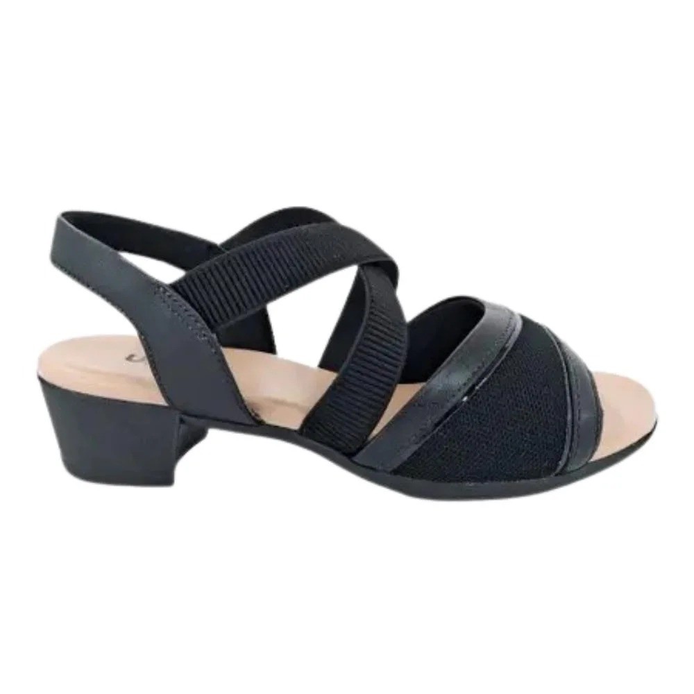 Sandália Salto Bloco Preto Usaflex Mm0803002