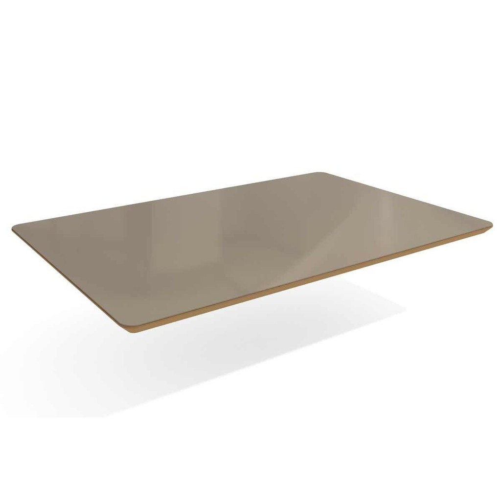 Tampo Mesa Sala de Jantar Madeirado c/ Vidro TA31 Retangular 80x120cm Freijo/Bronze - Kappesberg