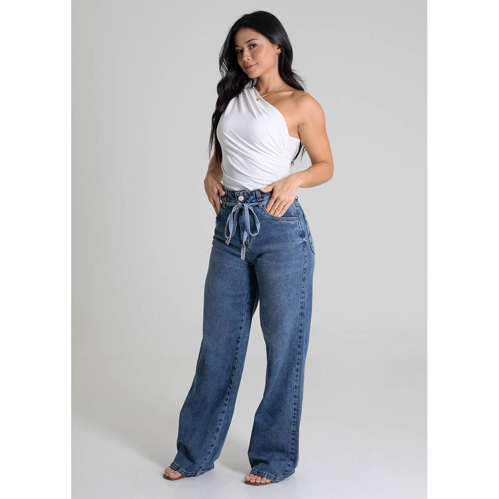 Detalhes do Calça Jeans Sawary Wide Leg - 279849