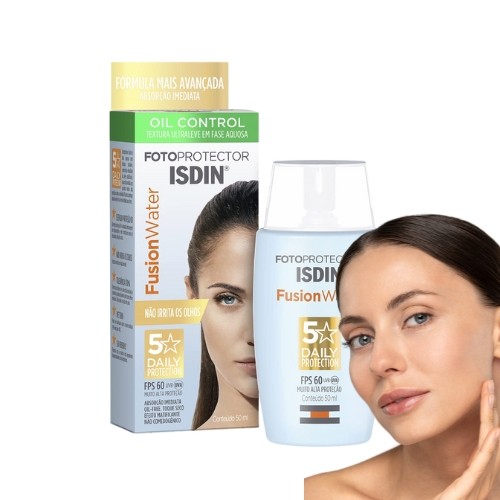 Protetor Solar Isdin Fusion Water Sem Cor FPS60 - 50 ML