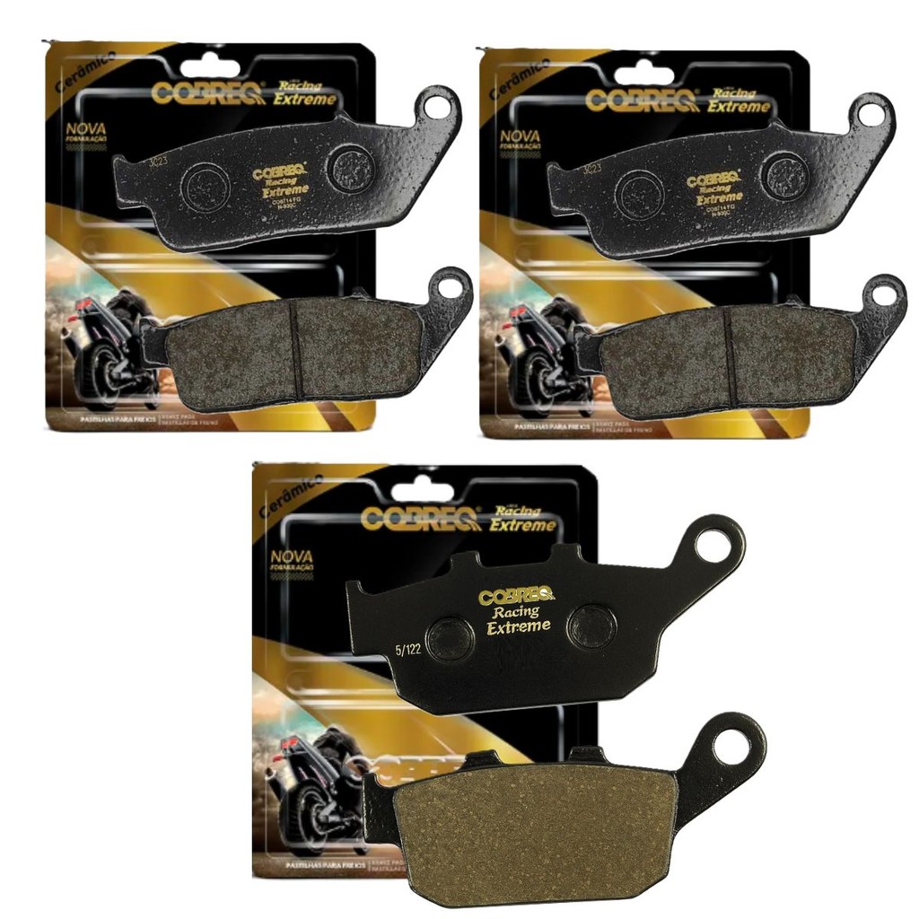 Kit Pastilhas de Freio Cb 500x 2023-2024 / Cbr 650f 2014-2019 Cobreq (Cerâmica) em Oferta na Shopee