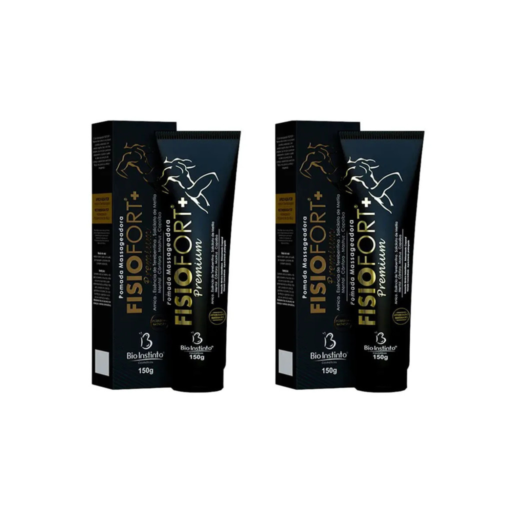 Kit 2 und Pomada Massageadora Fisiofort Premium 150gr em Oferta na Shopee