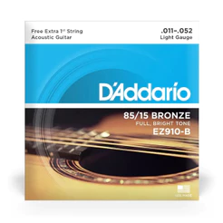 ENCORDOAMENTO VIOLAO DADDARIO EZ910 AÇO 85/15 011-052 LIGHT (012287)